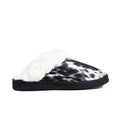Pantoufles en cuir vÃ©ritable fourrÃ©es Myra Alamosa Shadow pour femme â€“ Confort hivernal intÃ©rieur, semelle souple, style western