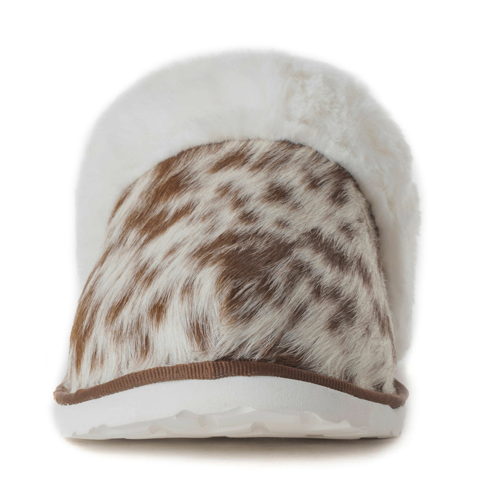 Chaussons Myra Alamosa en cuir de veau et fourrure pour femme, confort intérieur hivernal, semelle souple, style western