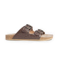 Sandales en cuir gaufré marron Cedarstone