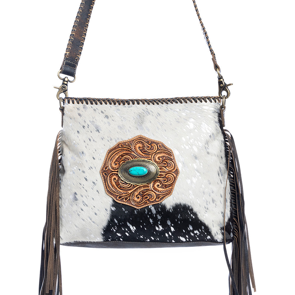 Sac Valley Brook en cuir repoussé, coloris charbon