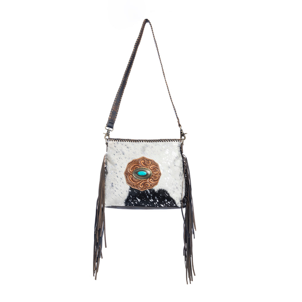 Sac Valley Brook en cuir repoussé, coloris charbon