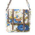 Sac bandoulière Mesa Morning Glories bleu et blanc cassé
