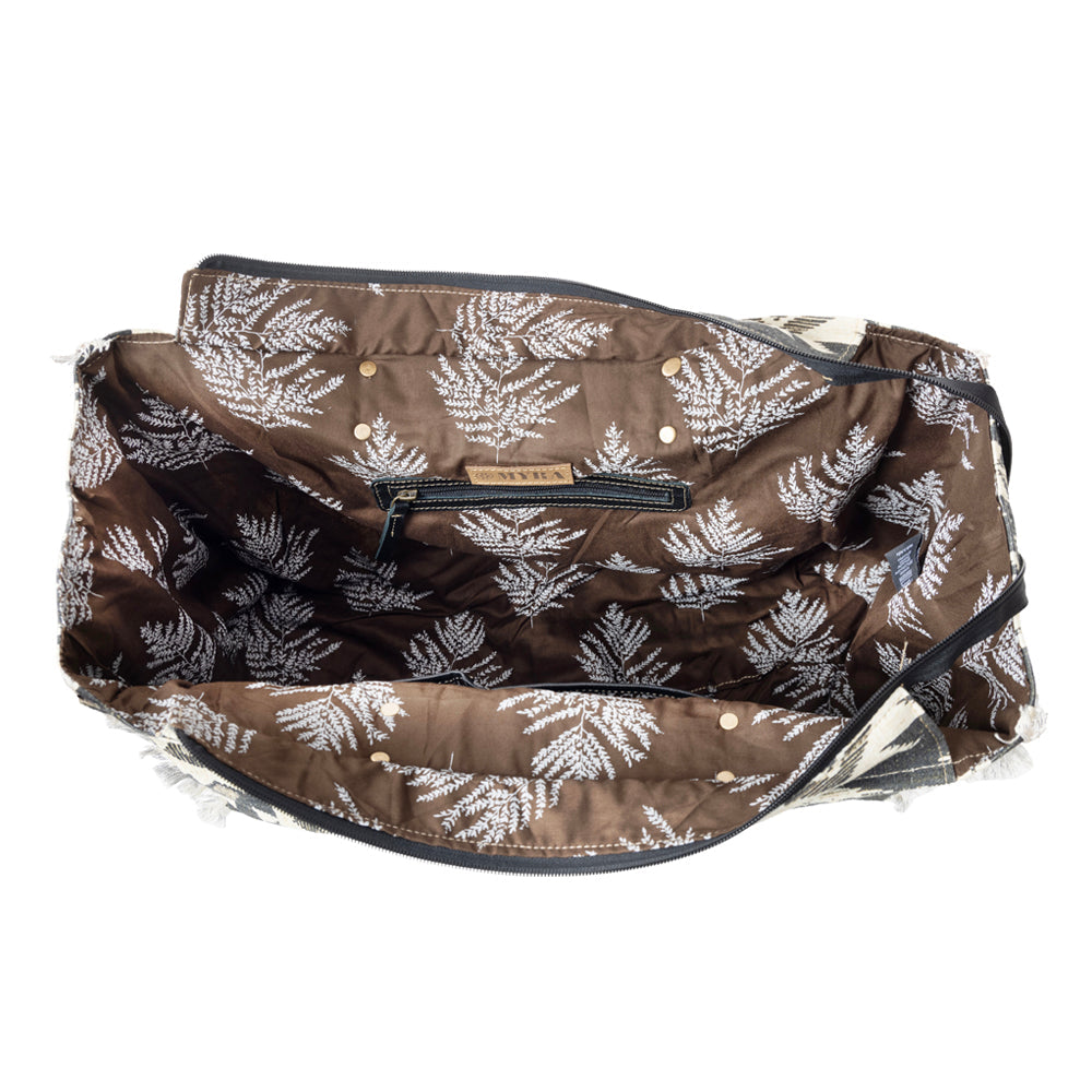 Sac de voyage Weekender esprit tribal noir et blanc