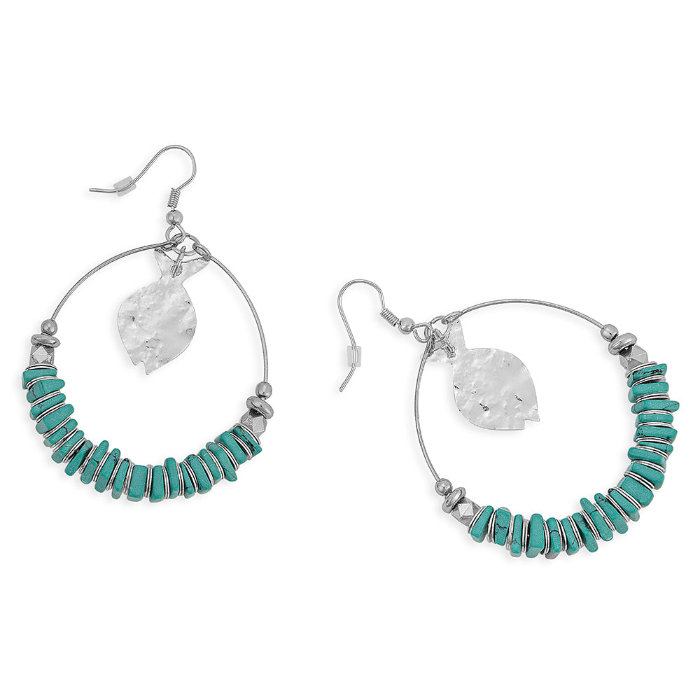 Boucles d'oreilles créoles avec breloque lune