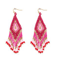 Boucles d'oreilles perlées Lifesong écarlates