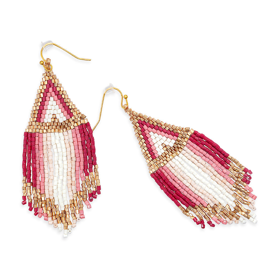 Boucles d'oreilles Claridad couleur écarlate