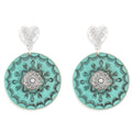 Boucles d'oreilles bleu azur profond