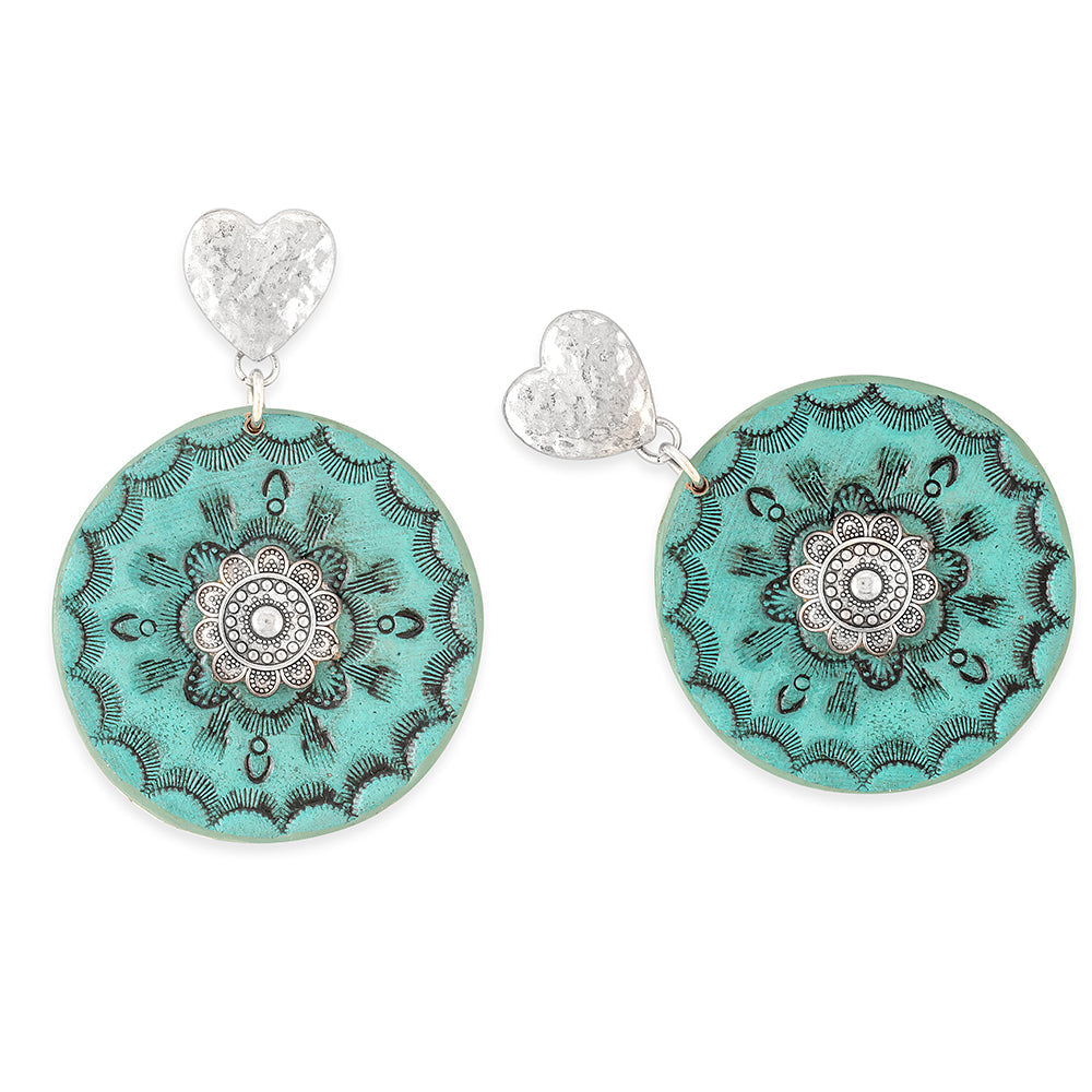 Boucles d'oreilles bleu azur profond