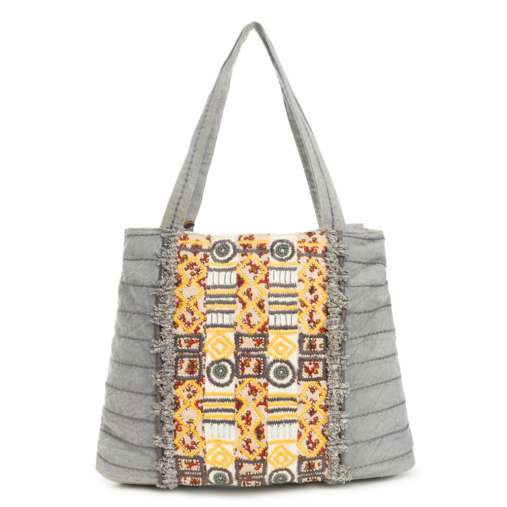 Sac fourre-tout bohème en tapisserie