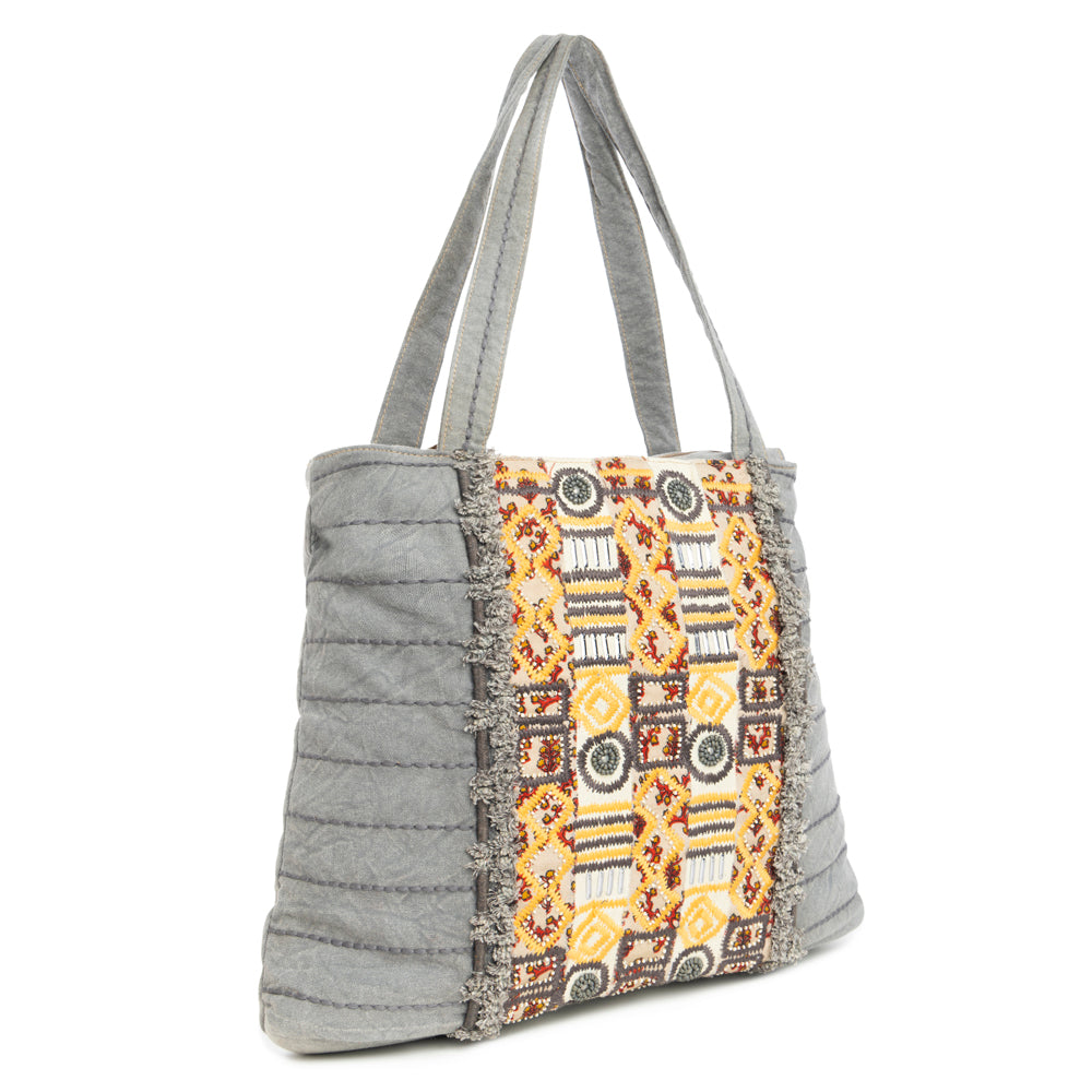 Sac fourre-tout bohème en tapisserie