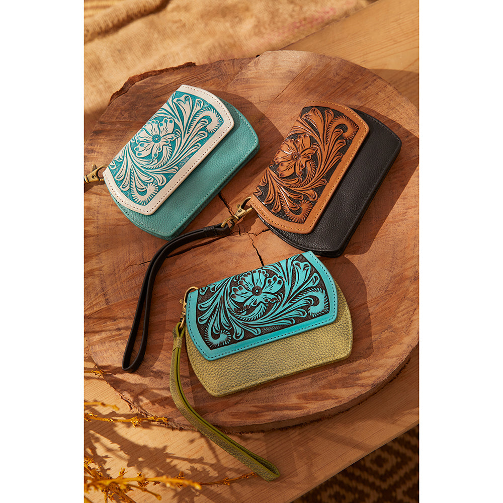 Portefeuille Canyon Bloom de couleur mousse