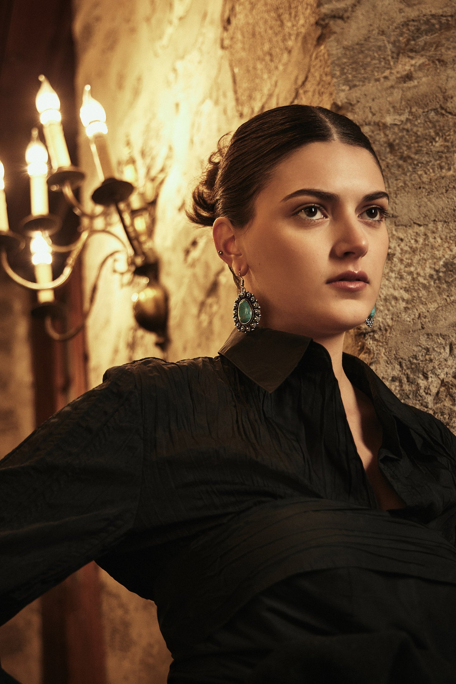 Boucles d'oreilles Lunare Light bleues