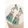 Boucles d'oreilles Lune Radieuse en bleu
