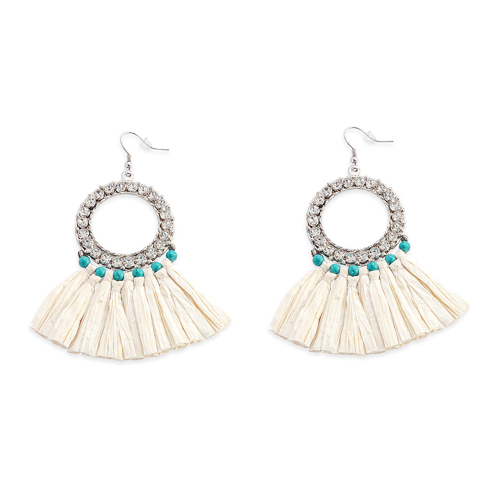 Boucles d'oreilles Cornbrush Dancers Blanches
