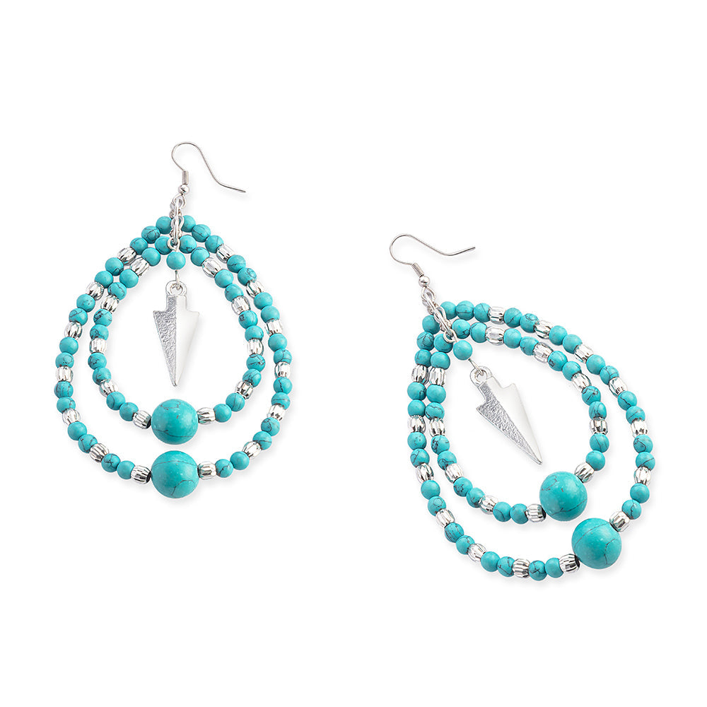 Boucles d'oreilles Heritage Arrow bleues