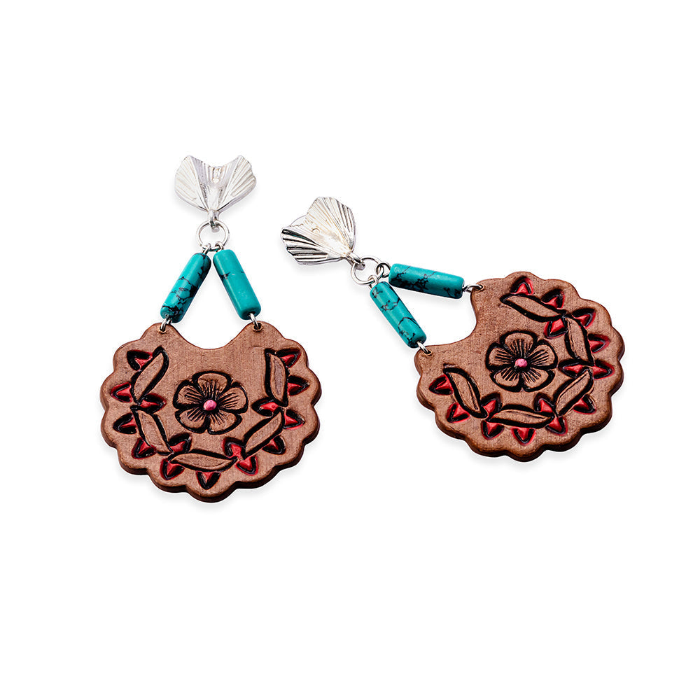 Boucles d'oreilles Mesa Magnolia marron