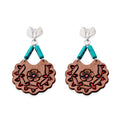 Boucles d'oreilles Mesa Magnolia marron
