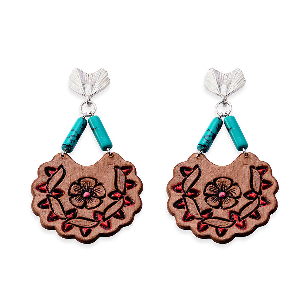 Boucles d'oreilles Mesa Magnolia marron