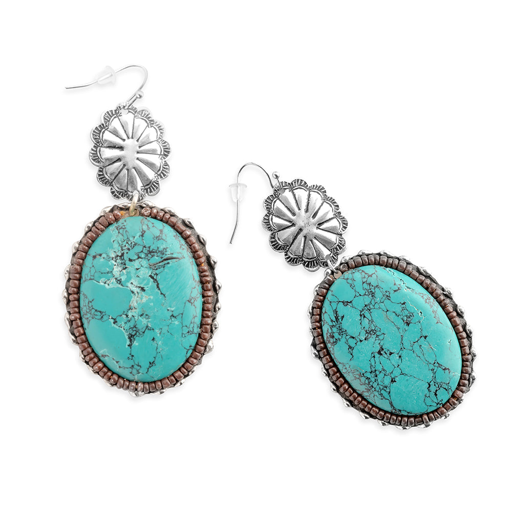 Boucles d'oreilles Conchos Midas Bleues