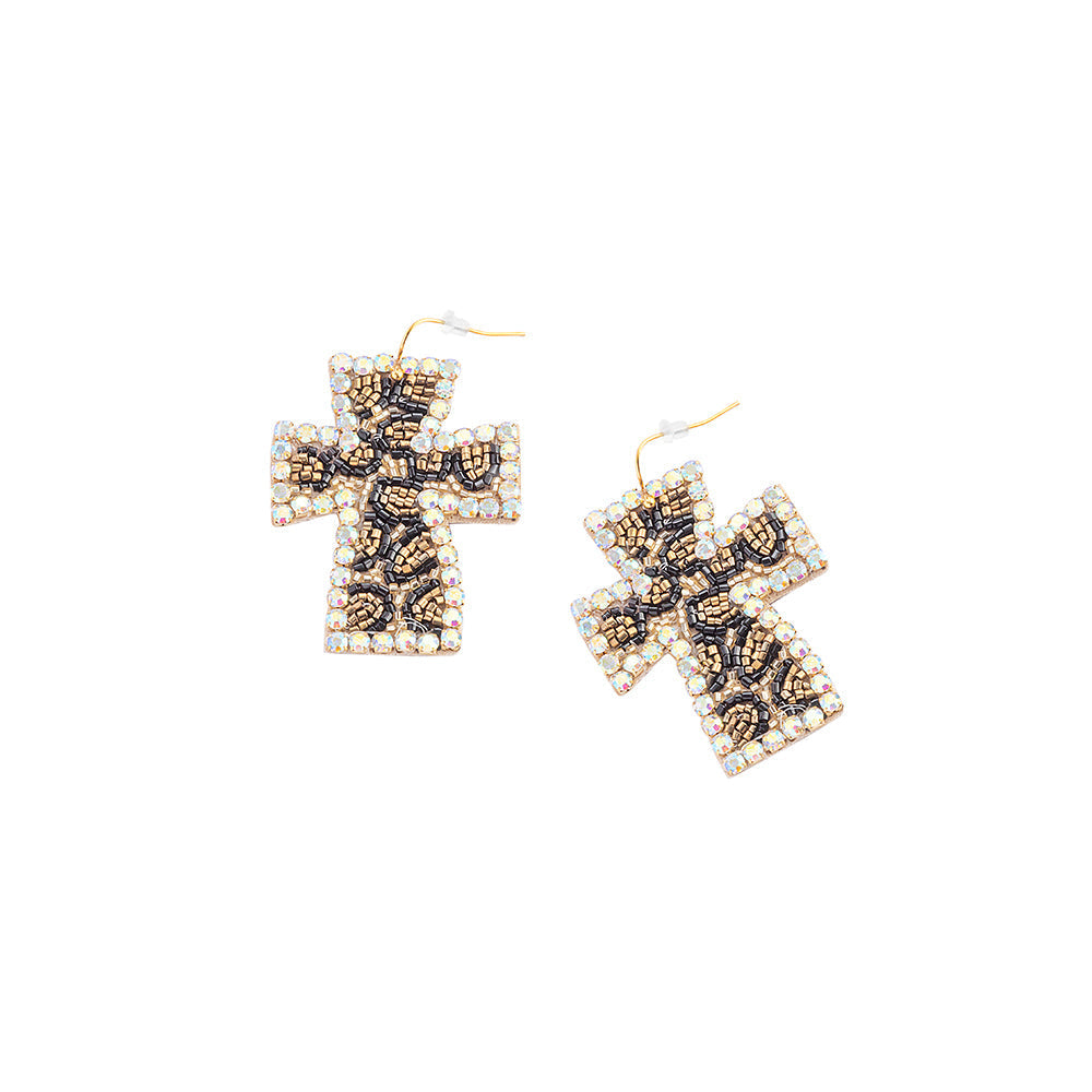 Faith, boucles d'oreilles perlées multicolores