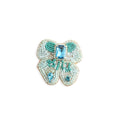 Broche papillon des forêts bleu ciel