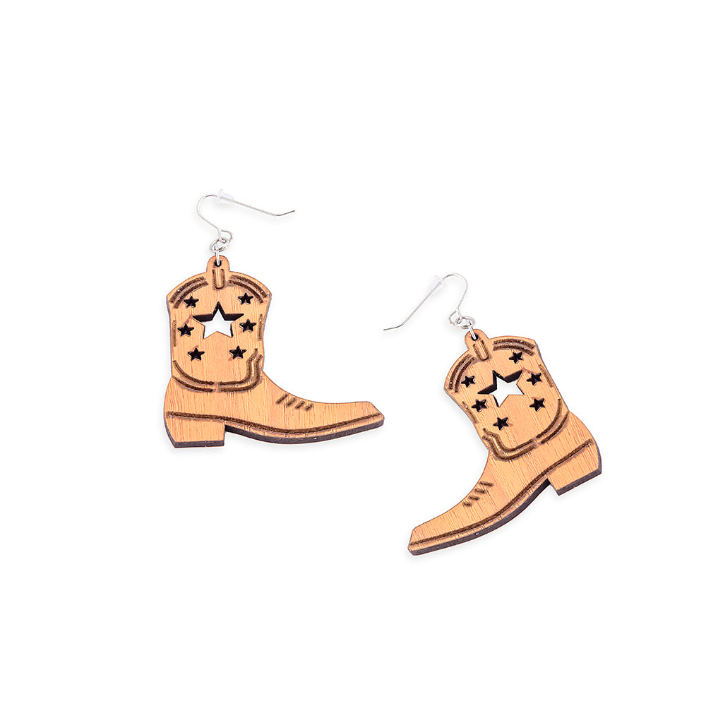Boucles d'oreilles Skoot-a-boot marron