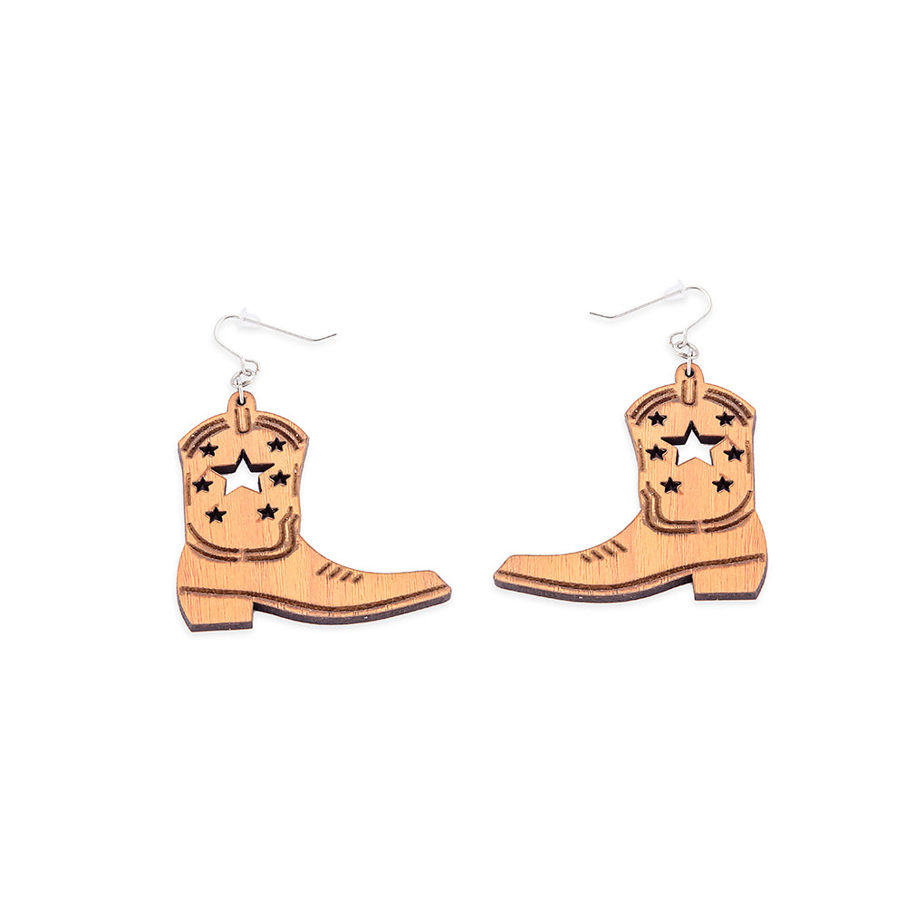 Boucles d'oreilles Skoot-a-boot marron