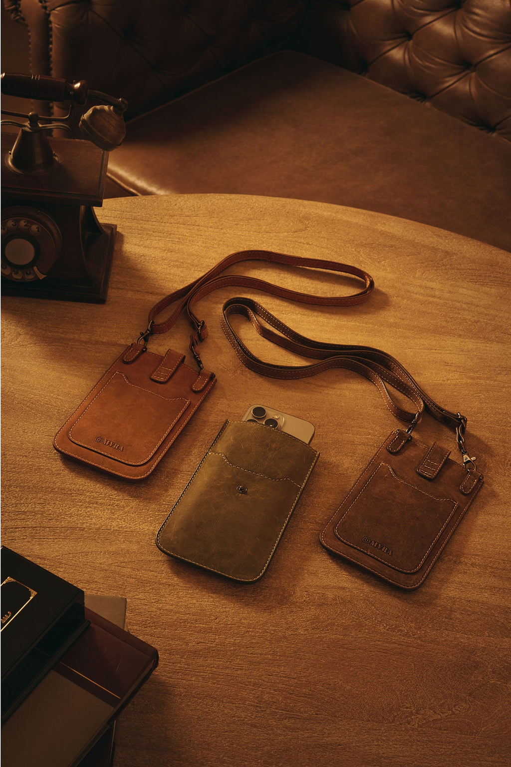 Sac pour téléphone portable Golden Canyon couleur camel