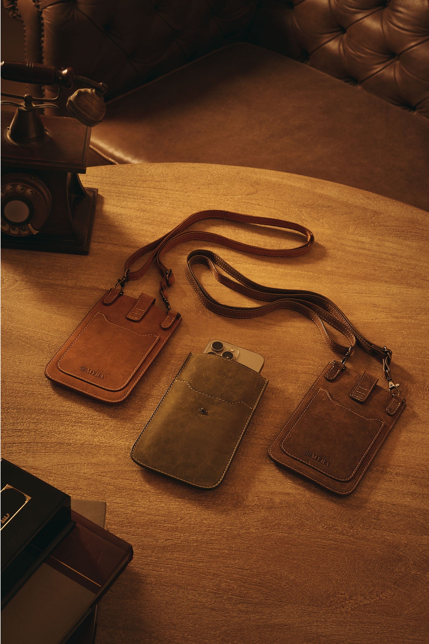 Sac pour téléphone portable Golden Canyon couleur camel