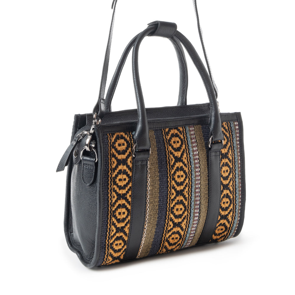 Sac bandoulière Nuevas Vistas noir et jaune