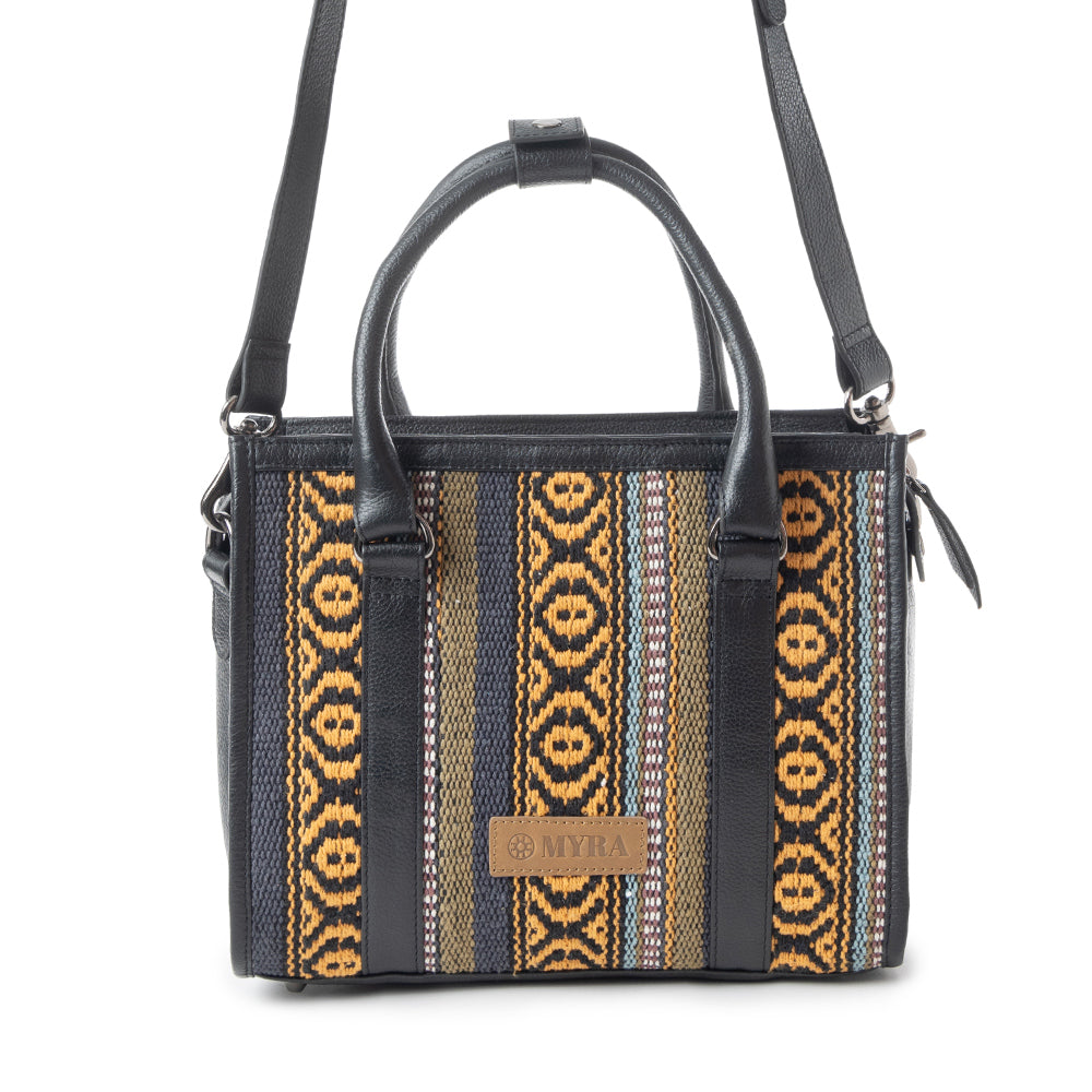 Sac bandoulière Nuevas Vistas noir et jaune