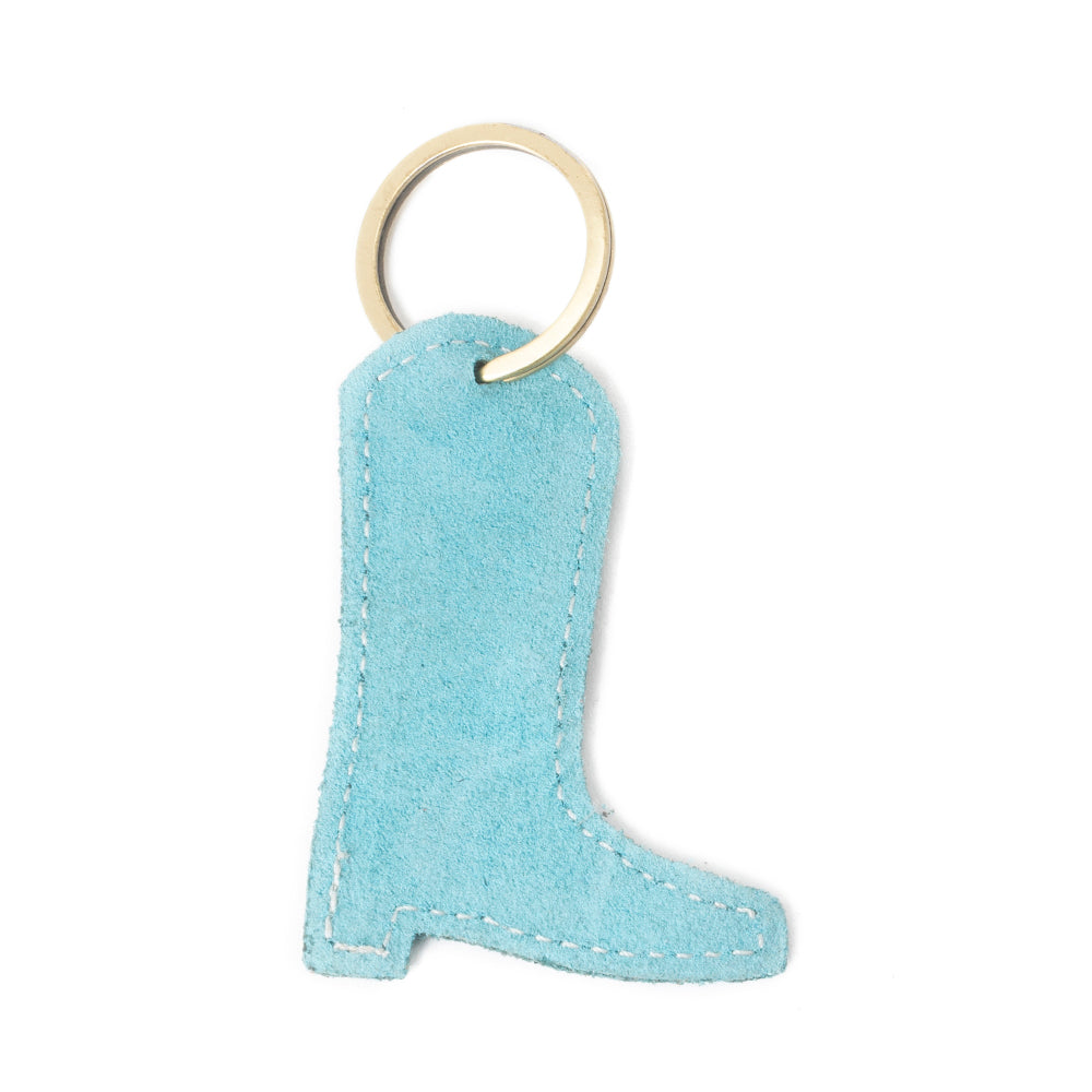 Porte-clés en cuir Western Whimsy turquoise coupe bootcut