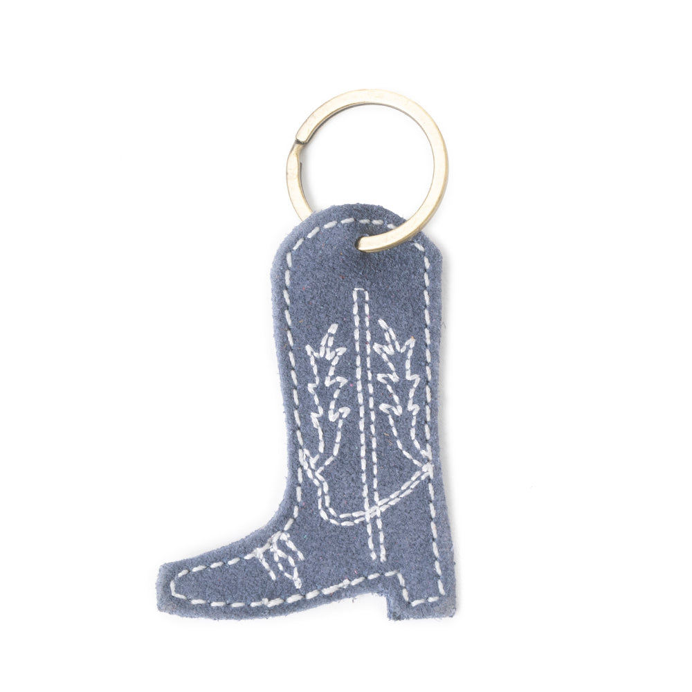 Porte-clés en cuir Western Whimsy bleu bootcut