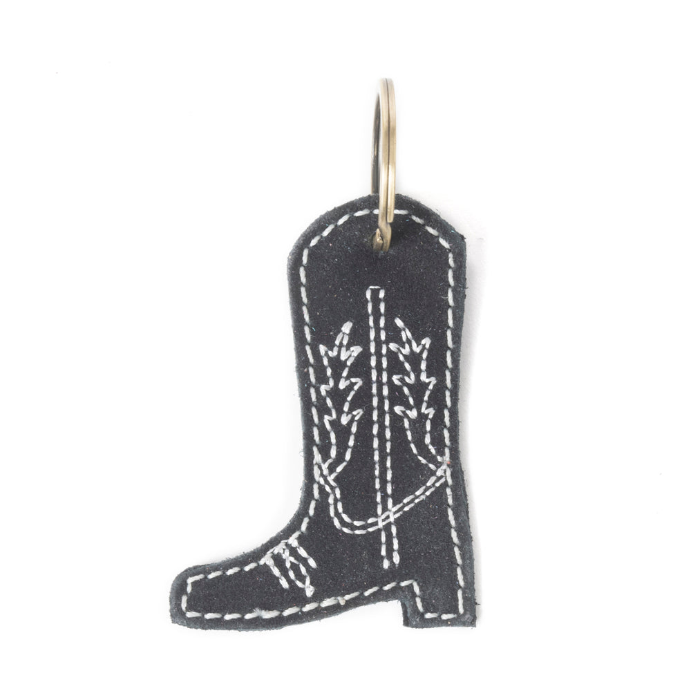 Porte-clés en cuir Western Whimsy noir Bootcut