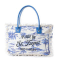 Sac de plage Saint-Tropez bleu et blanc