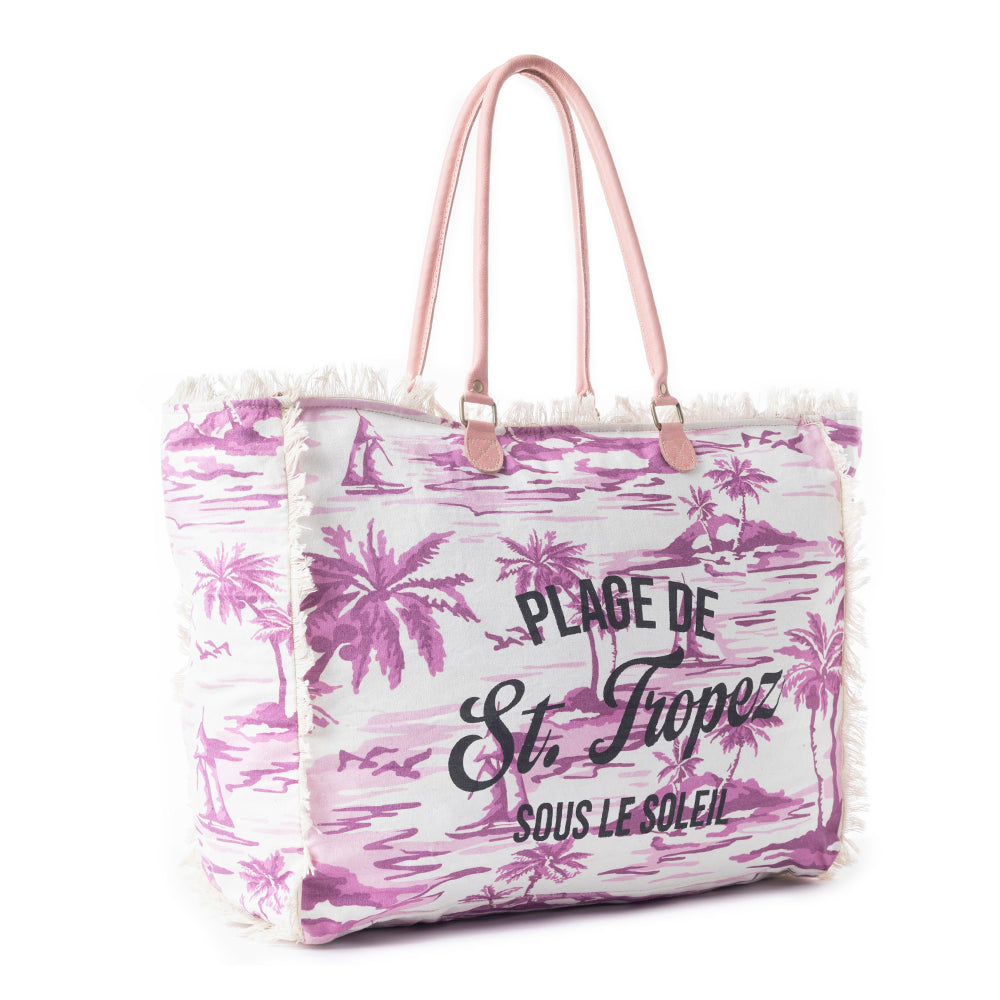 Sac weekender Saint-Tropez blanc et violet