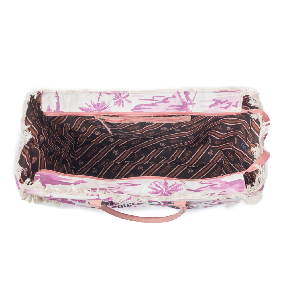 Sac weekender Saint-Tropez blanc et violet