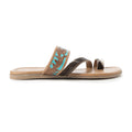 Sandales Myra LaDonna Trail faites à la main pour femmes – Chaussures à enfiler Azure Western Hairon pour les journées au ranch et les nuits au rodéo