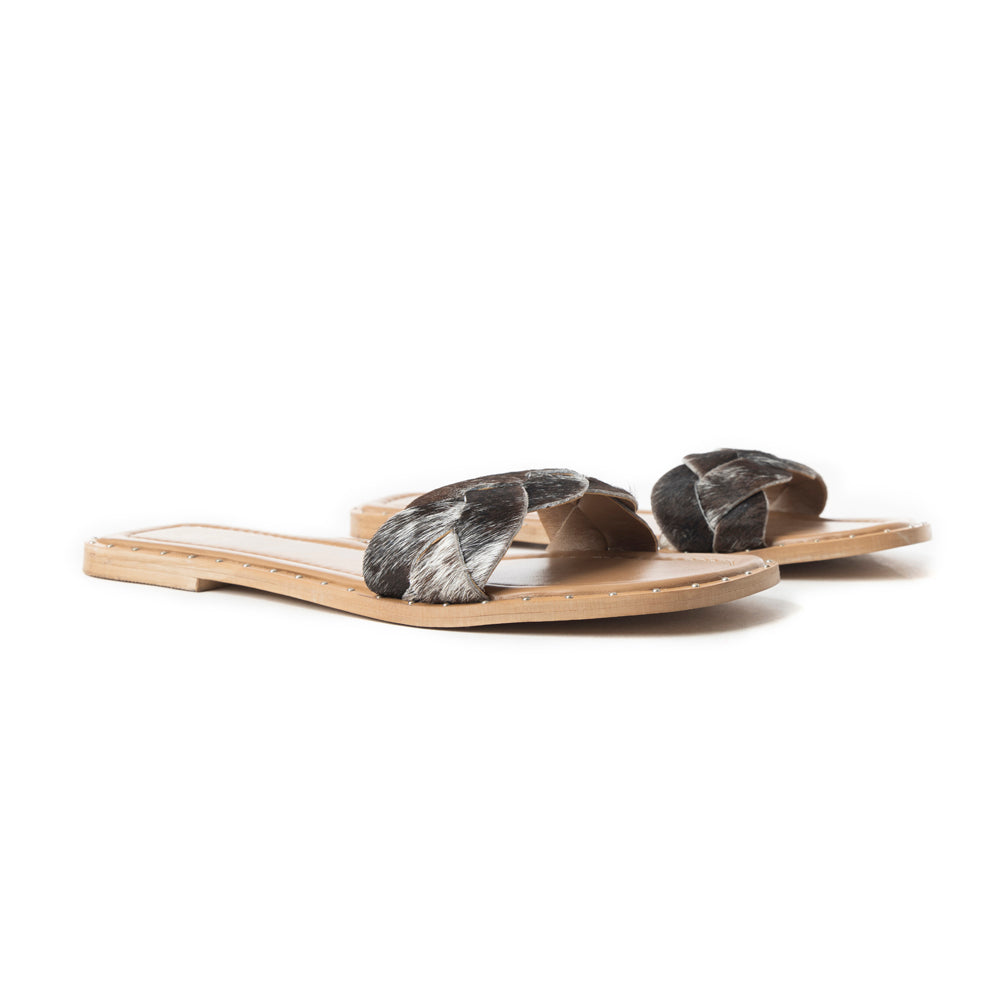 Sandales Pearline noires et blanches