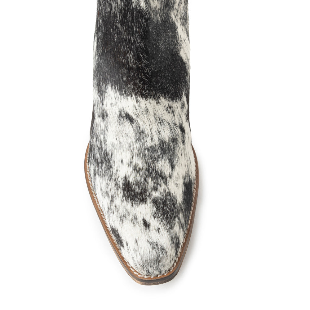 Bottines en cuir véritable Myra Reyna Ridge avec détails ciselés bleu sarcelle, bout carré, style cow-girl country