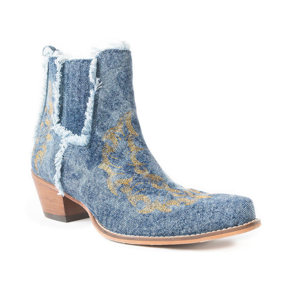 Bottines Dearling Ranch en denim bleu