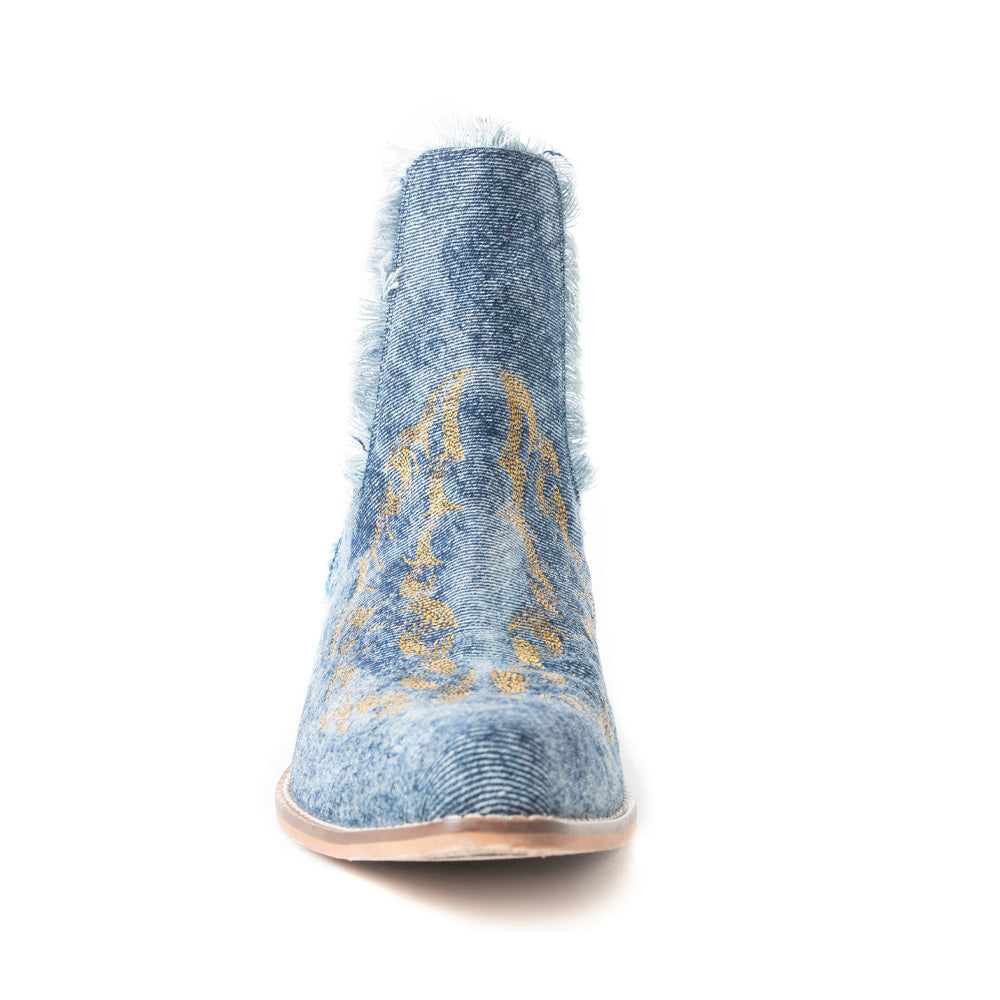 Bottines Dearling Ranch en denim bleu
