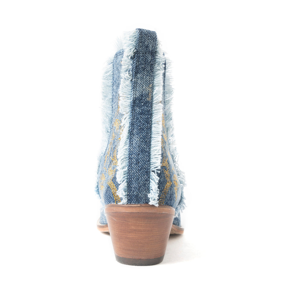 Bottines Dearling Ranch en denim bleu