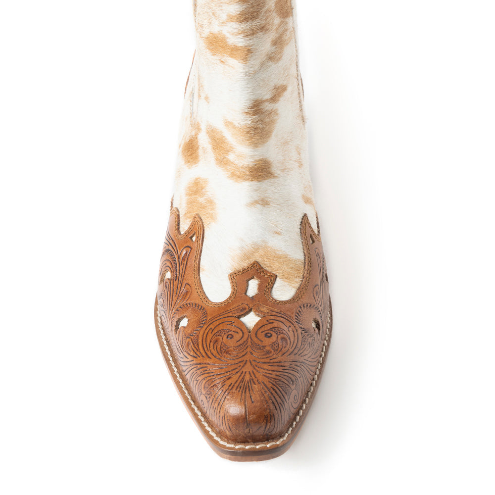 Chaussons Twin Forks marron et blanc