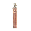 Porte-clés en cuir Bronco Loop Chêne Brandy