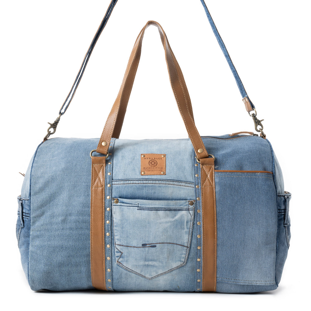 Sac de voyage Wildberry Voyager en jean denim canneberge