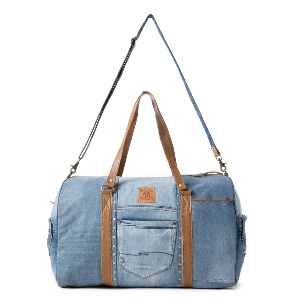 Sac de voyage Wildberry Voyager en jean denim canneberge
