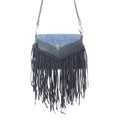 Sac bandoulière en cuir à franges Wild West Ash Denim