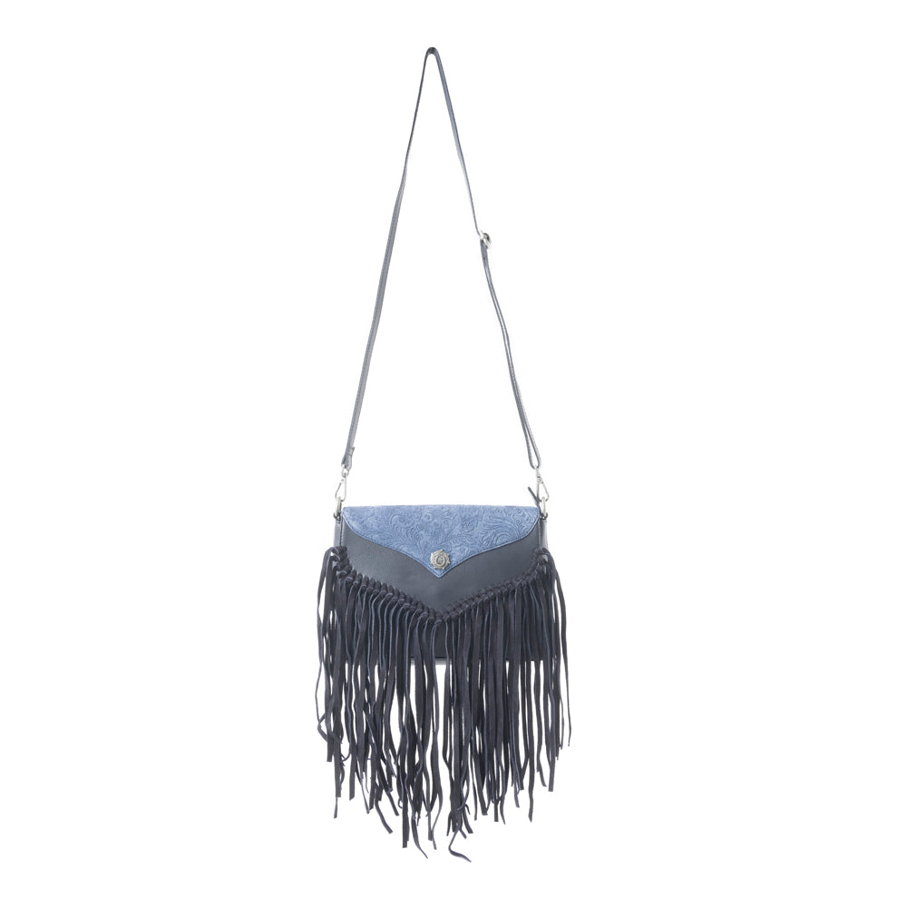 Sac bandoulière en cuir à franges Wild West Ash Denim
