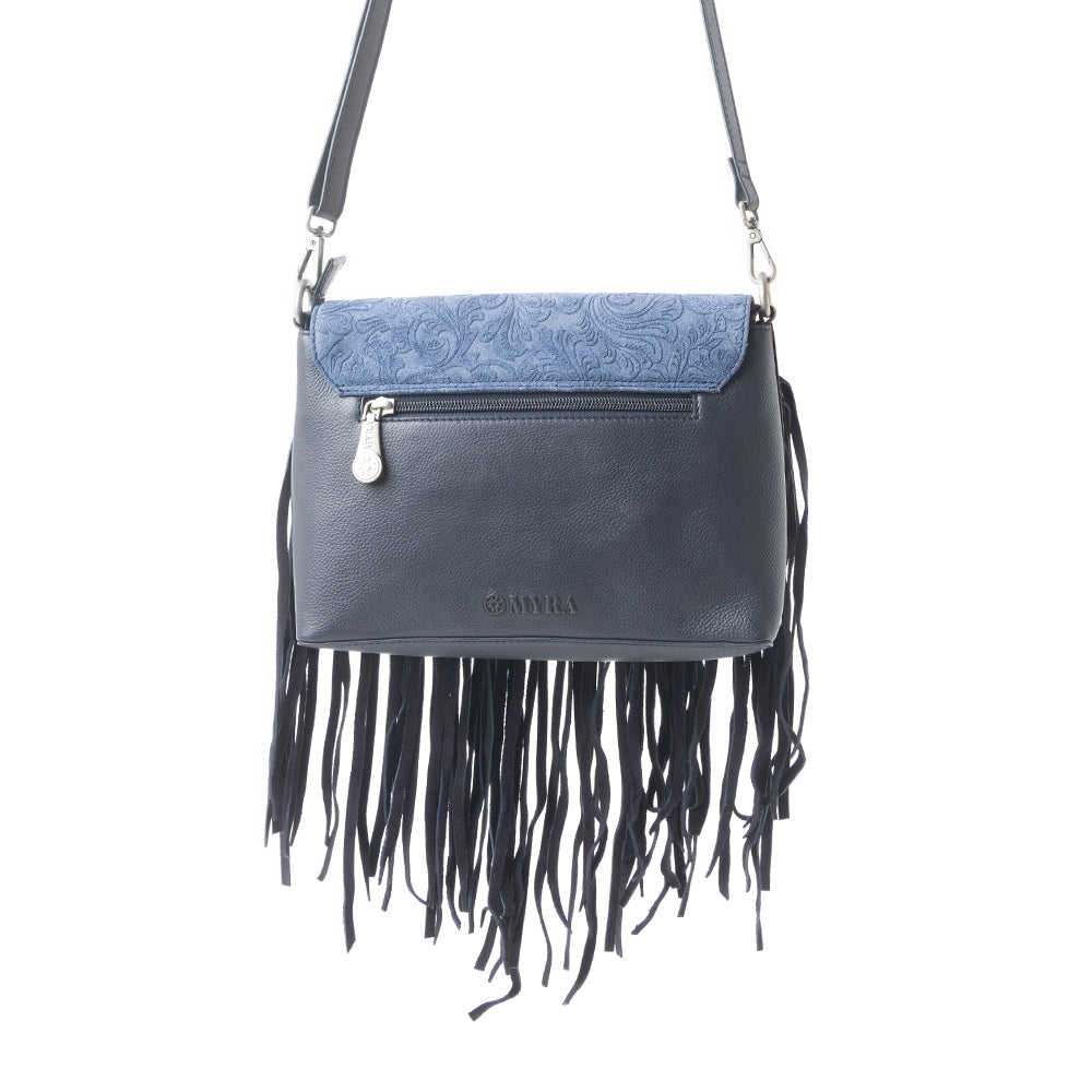 Sac bandoulière en cuir à franges Wild West Ash Denim